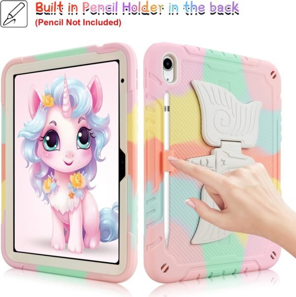 10th Generation iPad Case with Screen Protector Shoulder Strap Unicorn Stand Cover for iPad 10th Gen 10.9'' - Image 5